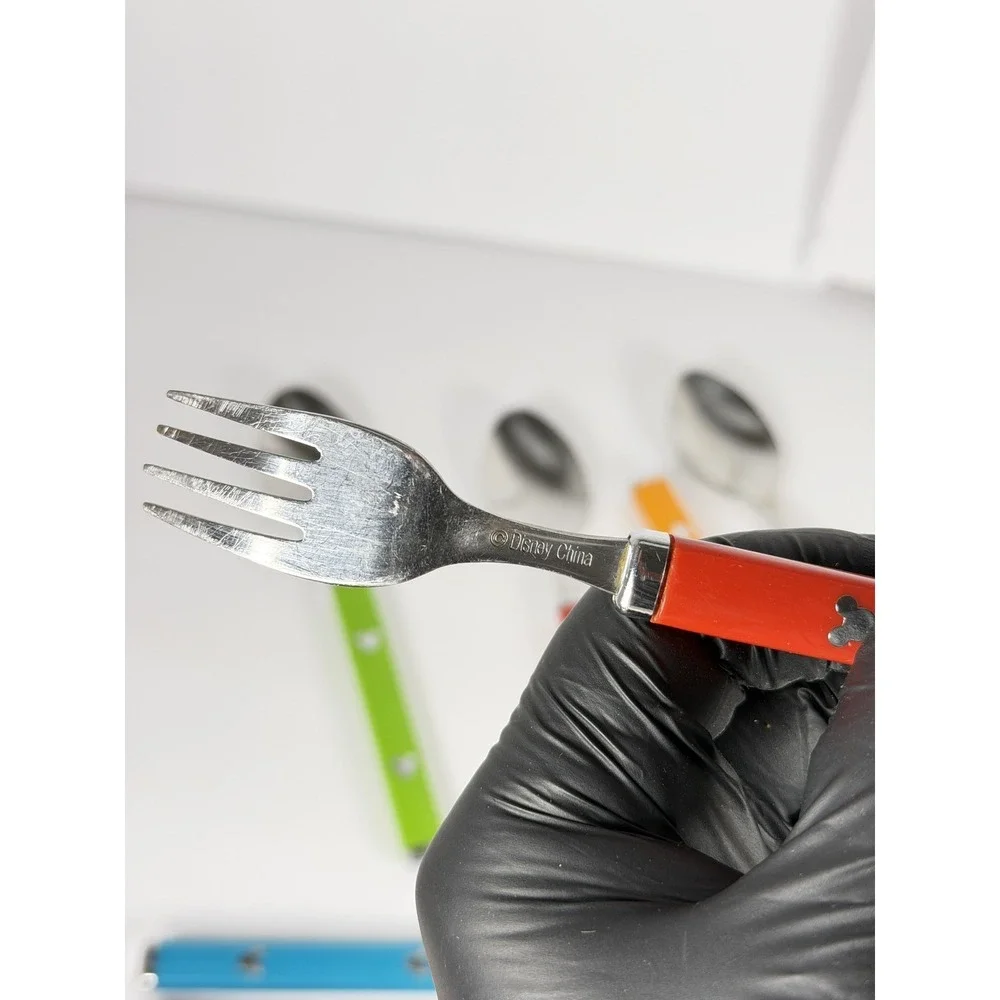 Disney Mickey Mouse Utensil Set 9Spoons Knives Fork Colorful Handles Stainless